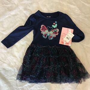4T Nannette Navy Blue Dress Tulle Skirt Lined